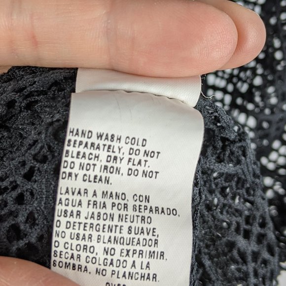 Ella Moss Isla Black Lace Swim Beach Cover Up S - Picture 8 of 10